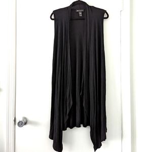 Inc International Concepts Long Vest Sleeveless Black size XL